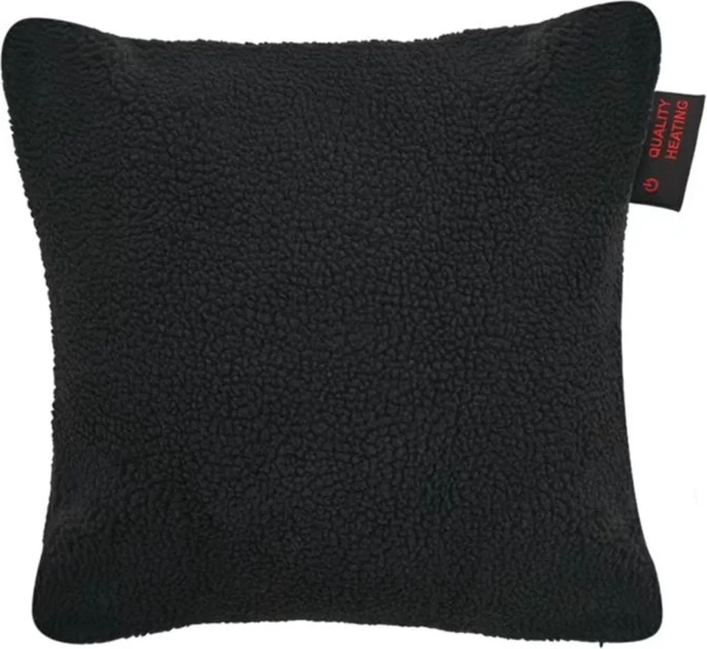 Coussin Chauffant pour Dos et Nuque Warmy Teddy Noir - Confort Hivernal