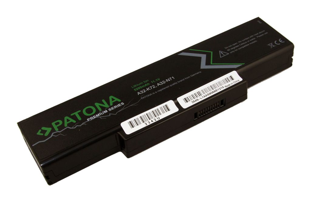 PATONA 2342, Akku, ASUS, Asus K72, K72DR, K72DY, K72F, K72JK, K72JR, K72JT, K72JU, K72L, N71J, N71Ja, N71Jq, N71JV, N71VG,...