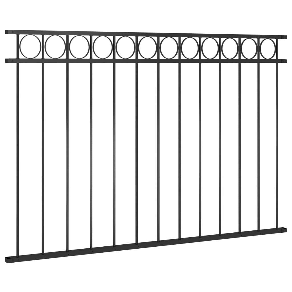 vidaXL Zaunelement ASSEN Stahl 1,7 x 1 m Schwarz
