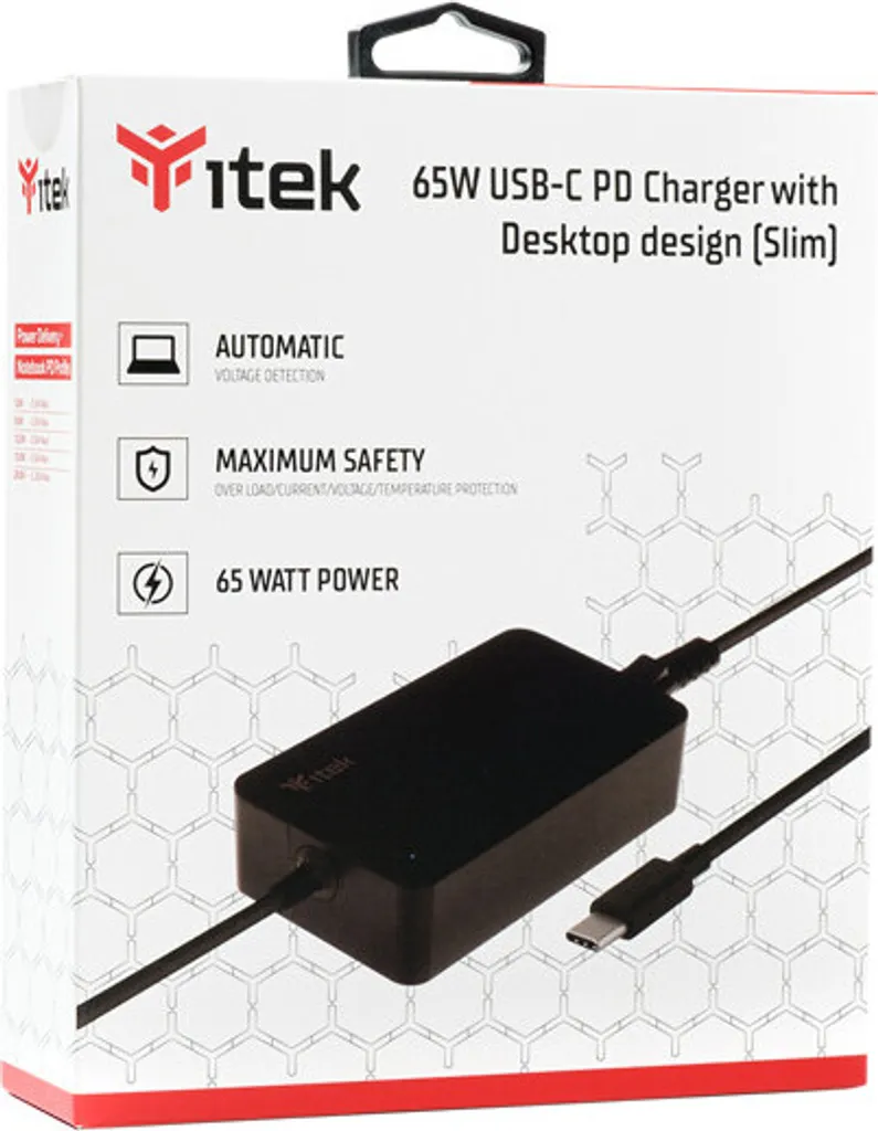 Bloc Alimentation 65W itek pour Remplacer un Chargeur Perdu