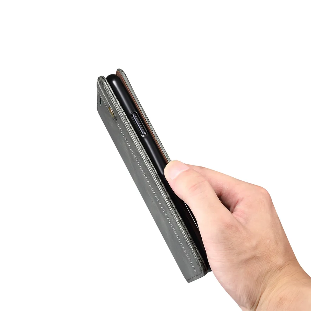Custodia OPPO Find X3 / Pro: Cover Portafoglio Pelle Verde con Stand - 6