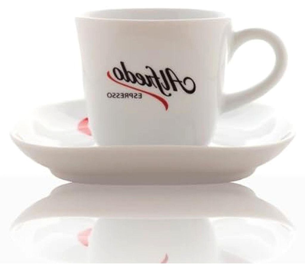 Cappuccino-Tasse mit Untertasse, 6 Stück, weiß, 0,16 Liter, modern, isoliert, wiederverwendbar, rund, für Zuhause, Kaffeetasse