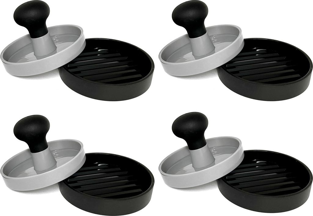 4er Set Burgerpresse Hamburgerpresse Hamburgerformer Kunststoff Patty Frikadellen Presse Burger Maker Pattypresse