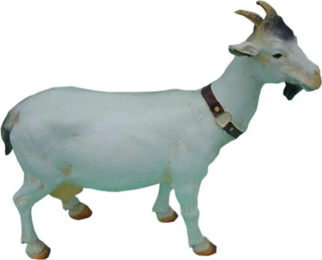 Statue de jardin chèvre réaliste, déco extérieure étanche pour pelouse