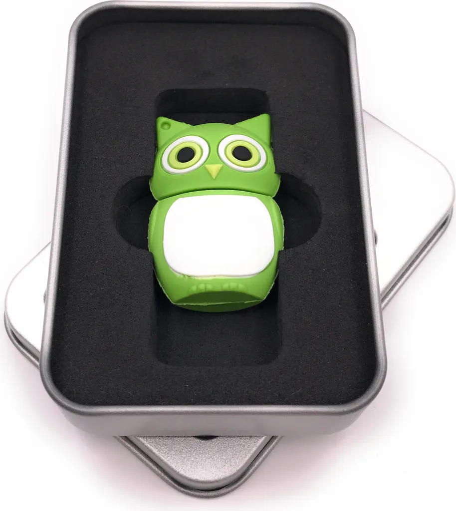 Onwomania USB Gufo Verde 8GB - Gadget di Design in Alluminio