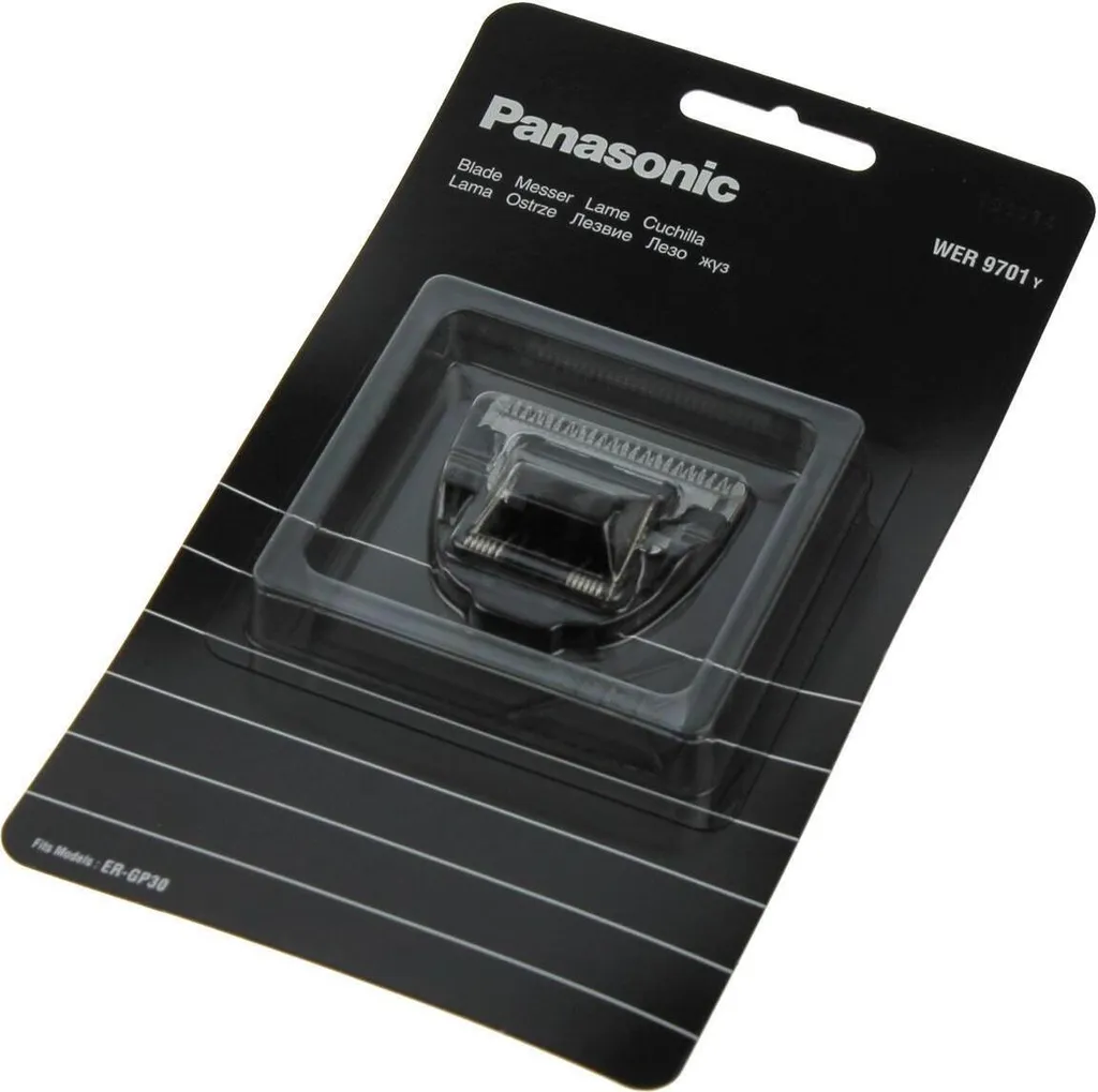 Couteau de Rechange Panasonic WER9701Y pour Tondeuse Cheveux ER-GP30 Noir