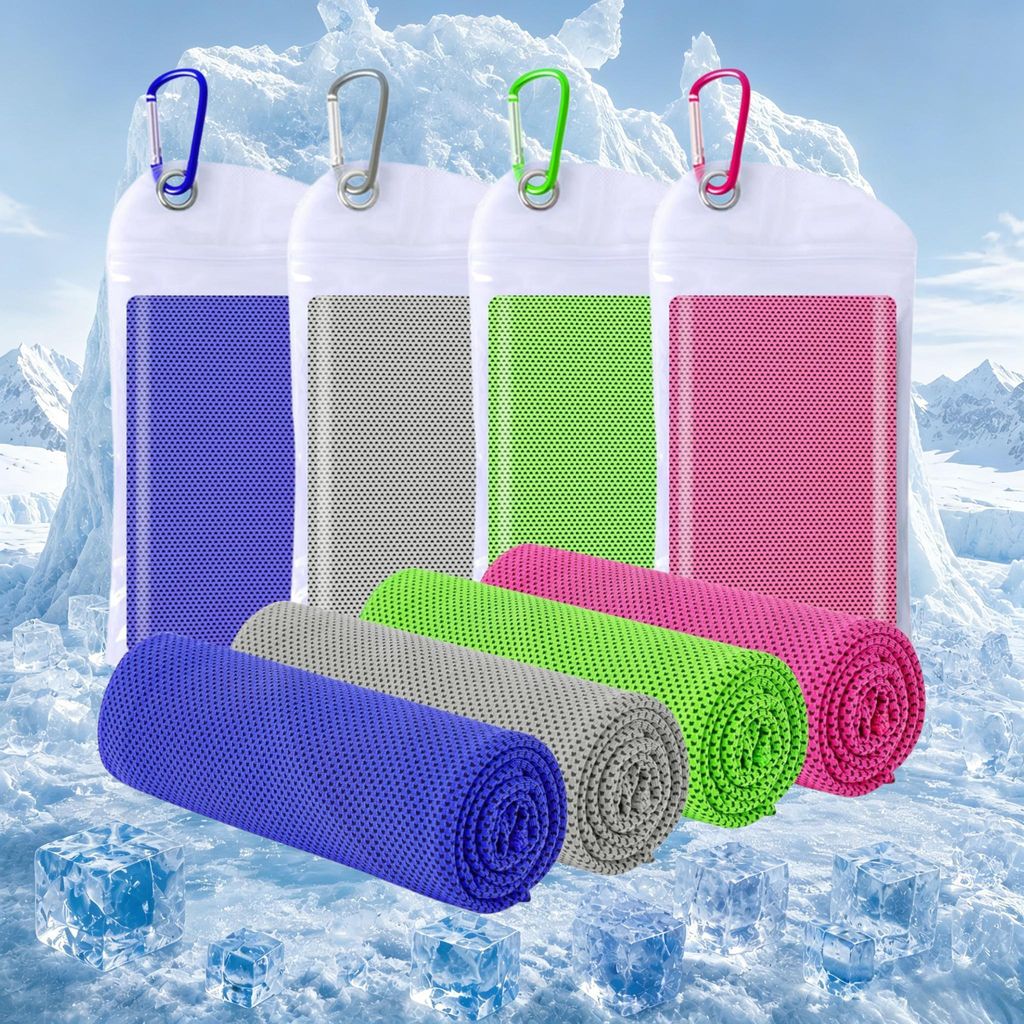 4 Stück Kühlende Handtücher, Kühlendes Sporthandtuch für Produktbild 