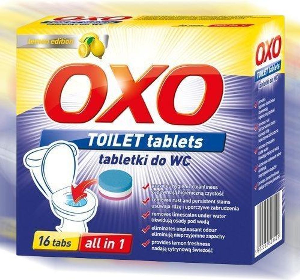 Oxo, Toilettenreinigungstabletten Zitrone, 16 Stück Produktbild 