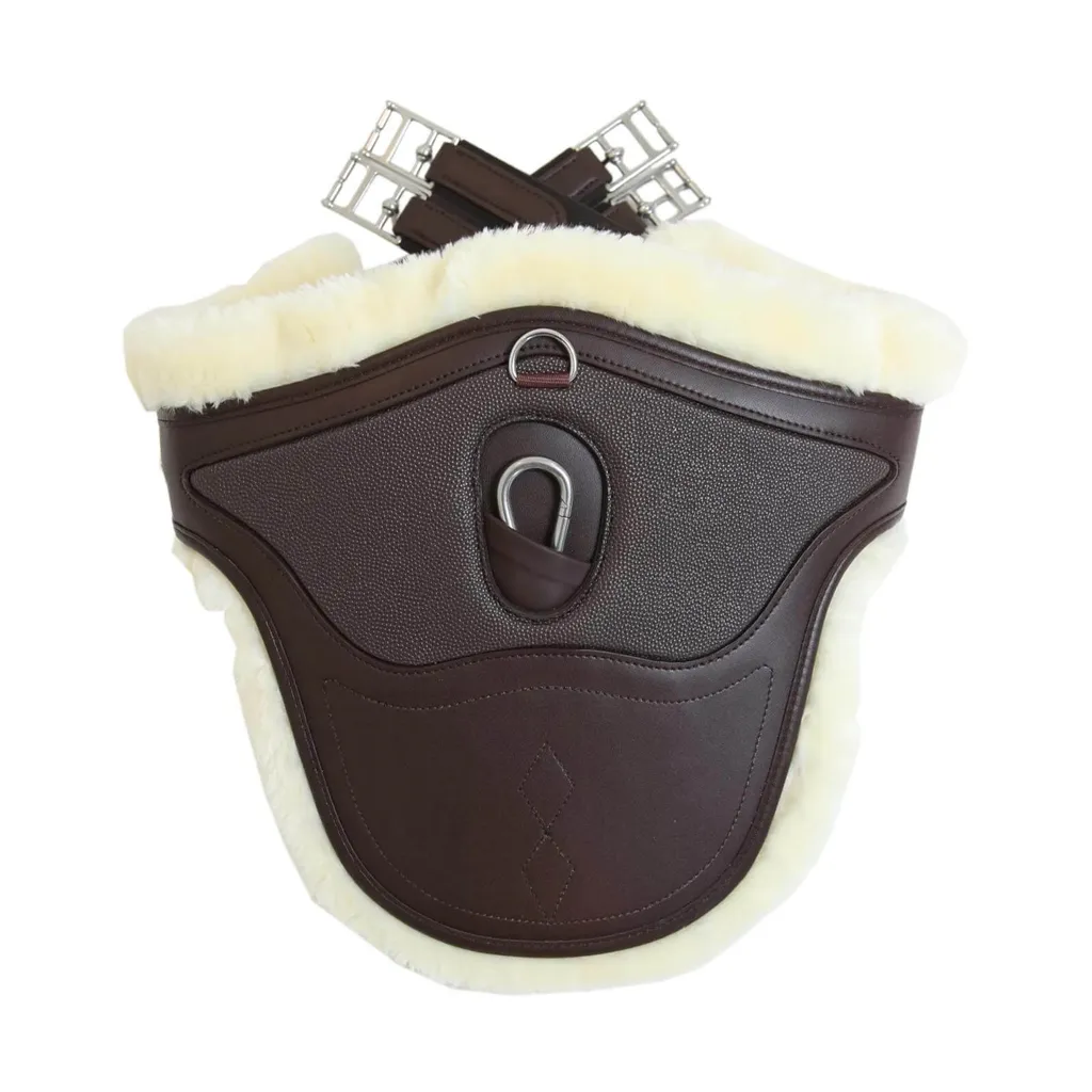 Sangle de CSO Kentucky avec mouton Marron 125 pour cheval sensible