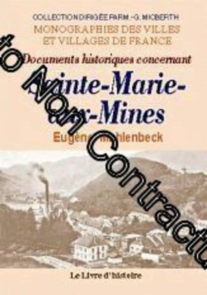 Étude sur Sainte-Marie-aux-Mines : Documents historiques pour recherche