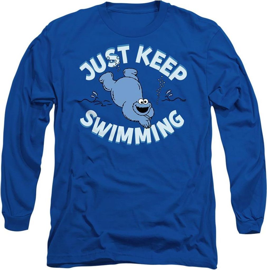 Sesame Street - "Just Keep Jumping" T-Shirt für Herren/Damen Uni, Langärmlig TV26904 (L) (Königsblau)