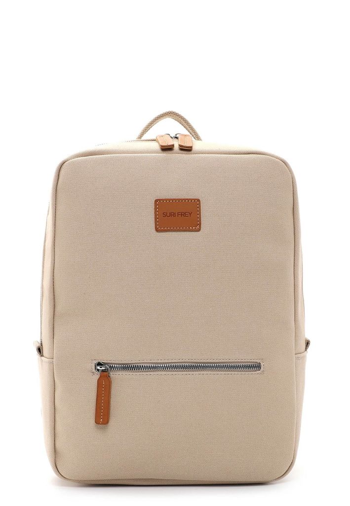 SURI FREY Laptoprucksack Rucksack mit Laptopfach Milly Backpack Sand beige