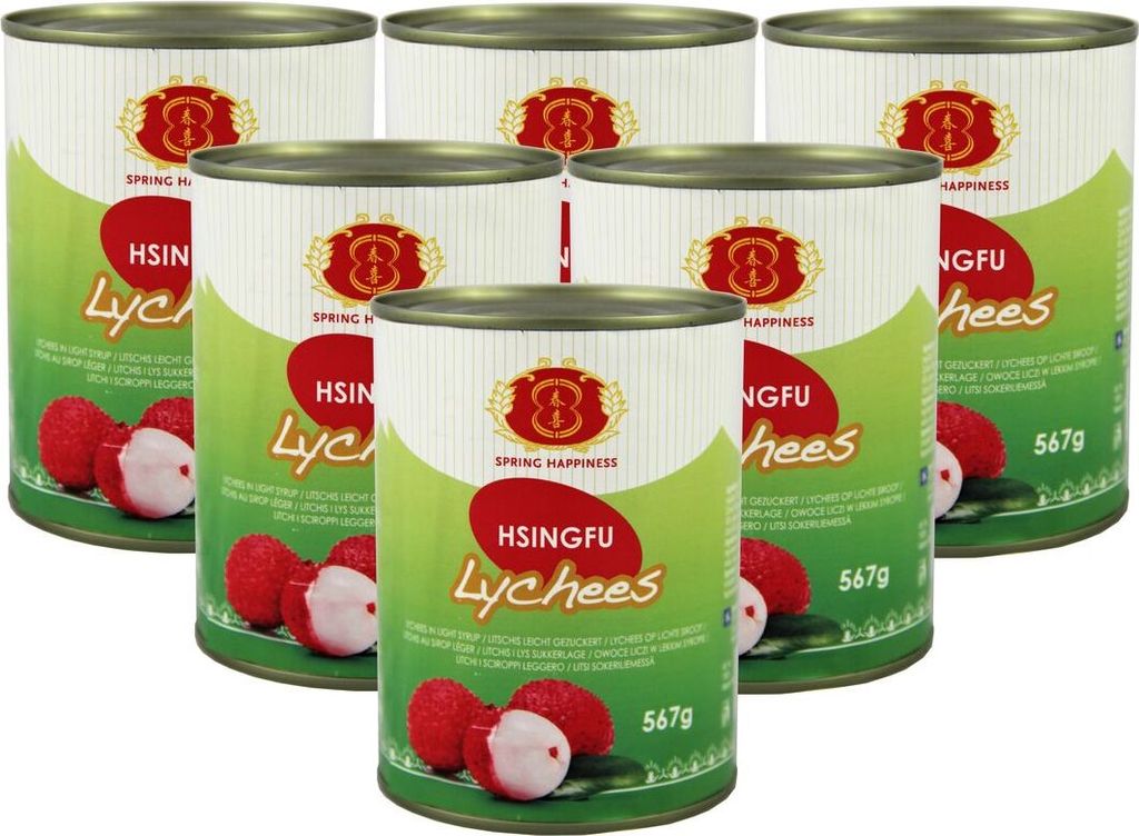 6er Pack HSINGFU Litschi leicht gezuckert (6x 567g / 230g Produktbild 