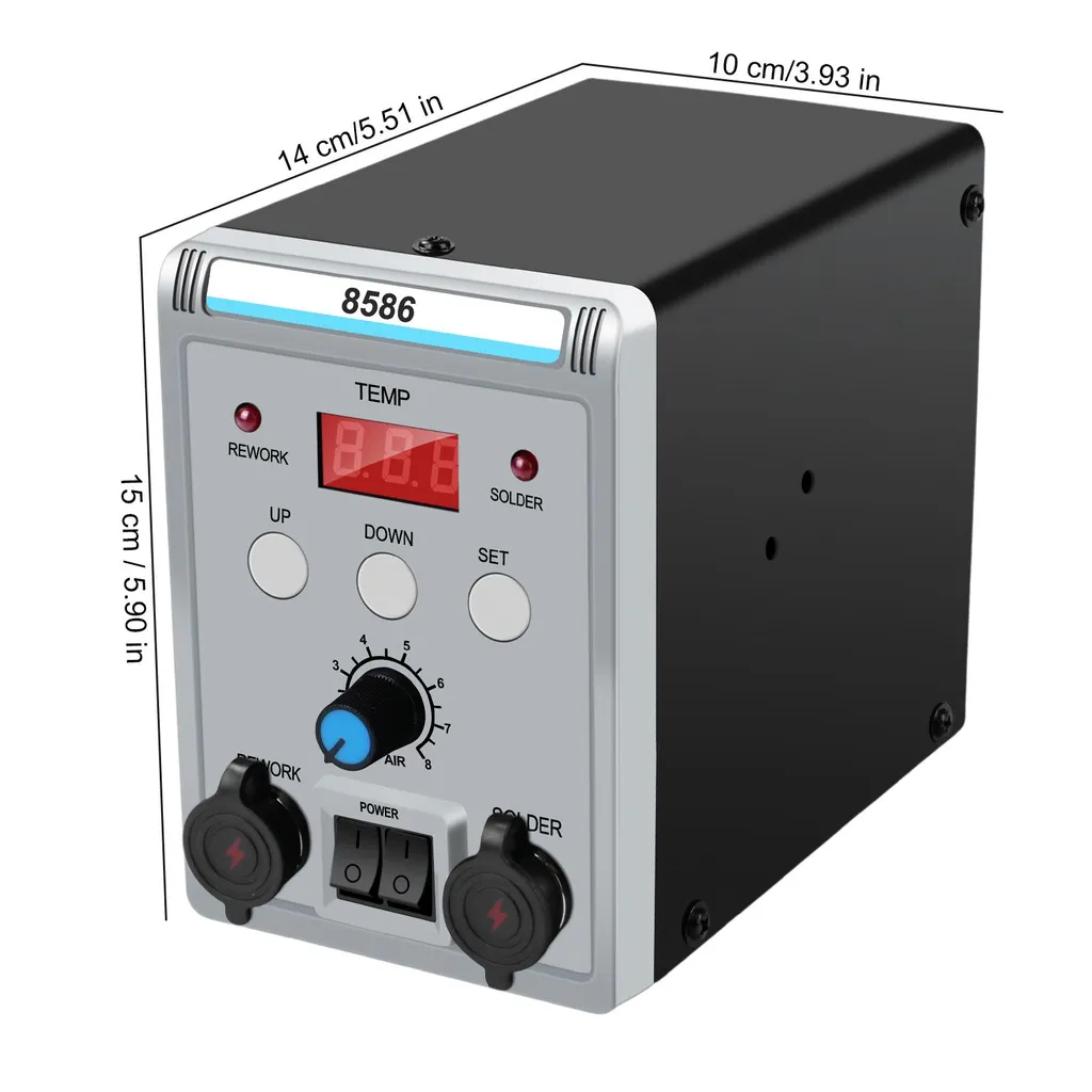 Poste de soudage combiné air chaud réglable 200-500°C avec 3 buses EU - 2