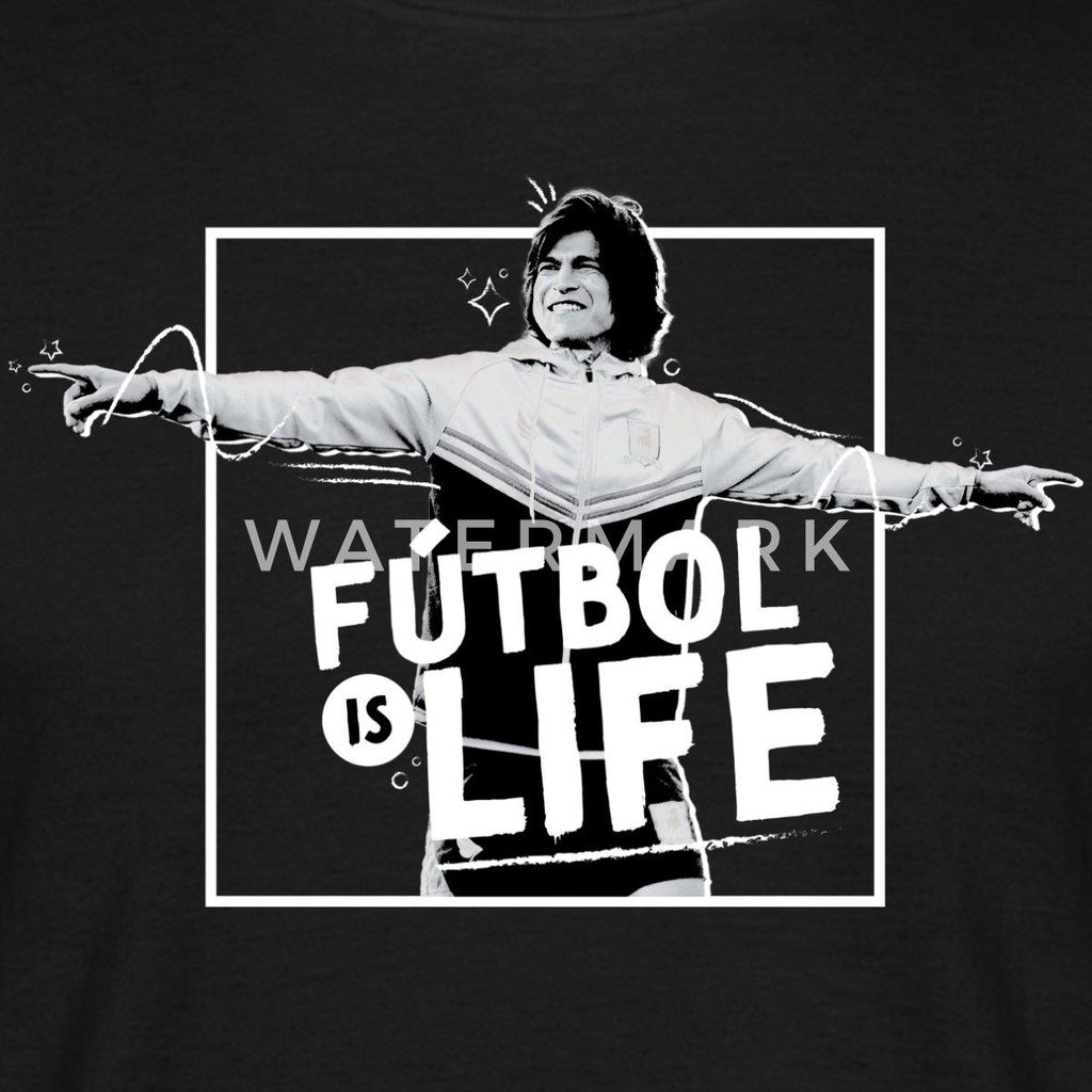 Spreadshirt Ted Lasso Dani Rojas Fútbol Is Life Männer T-Shirt, L, Schwarz