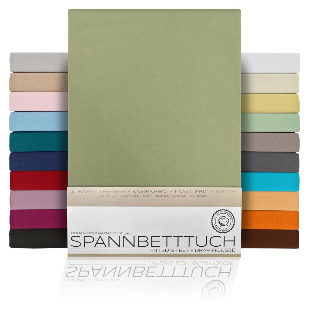 Beautex Spannbettlaken Jersey Baumwolle Produktbild 
