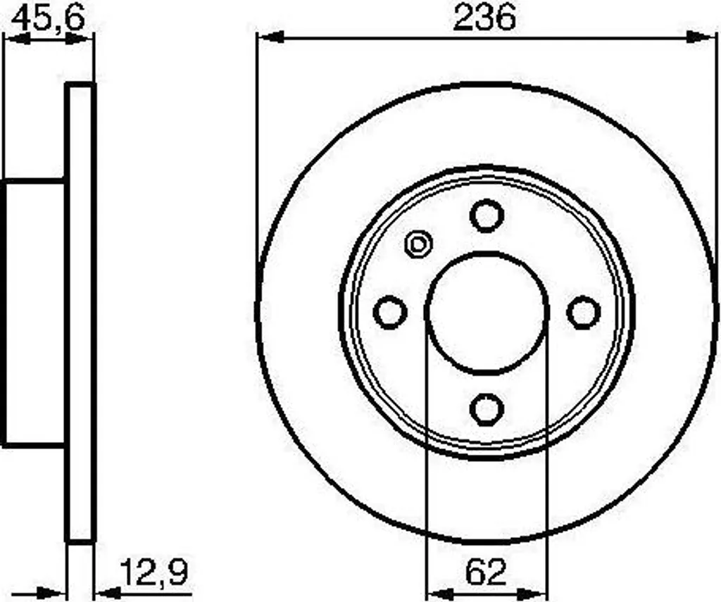 Bosch 0 986 478 859 Disque de frein OE 2 415 019 pour Skoda Felicia 6U
