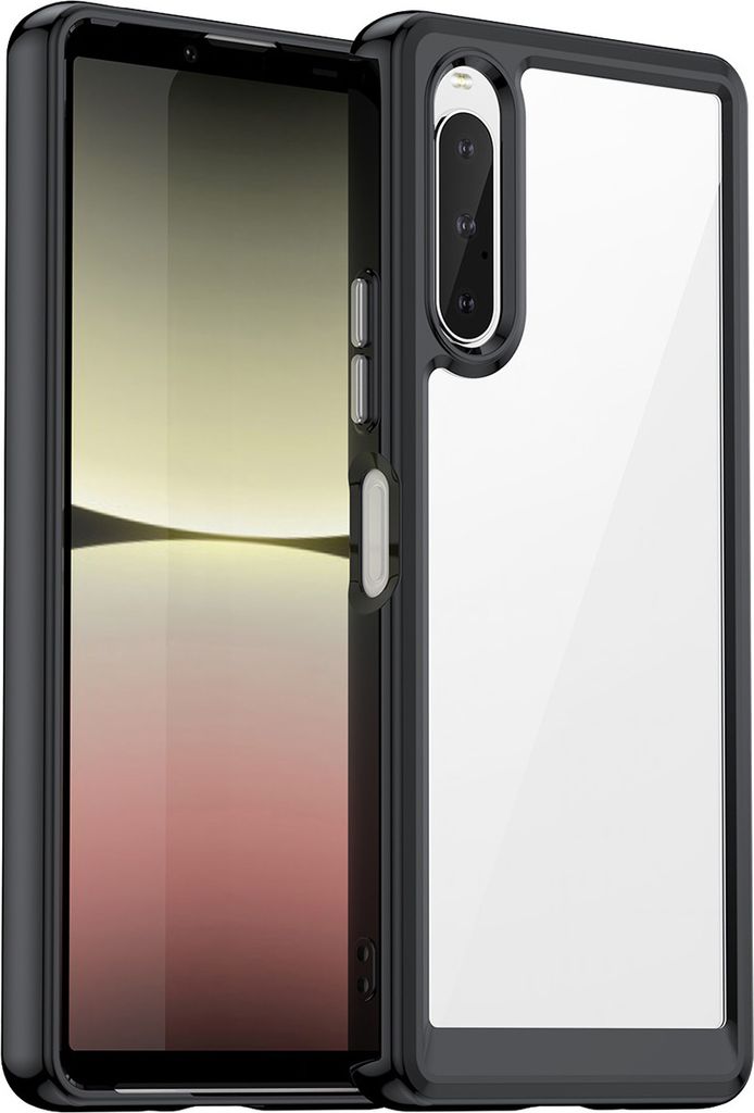 Sony Xperia 10 V Hülle, Klar Rückseite Stoßfeste TPU Silikon Bumper Schutzhülle für Sony Xperia 10 V Schwarz