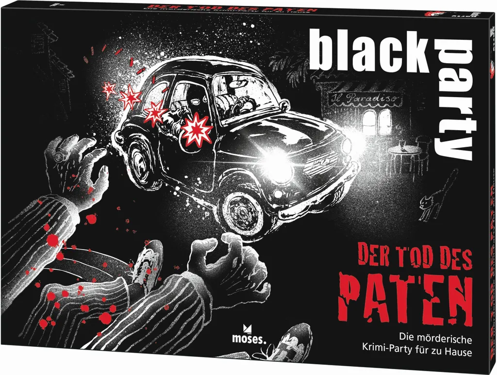 Jeu de fête policière Black Party La mort du parrain : Enquête interactive