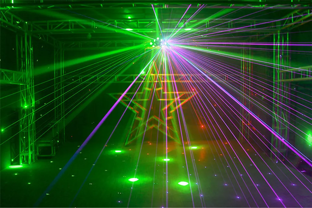 Projecteur laser 180W multi-faisceaux avec contrôle DMX professionnel - 4