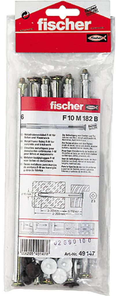 fischer Fensterrahmendübel F 10 M 182 B Beutel, 6 Stück Produktbild 