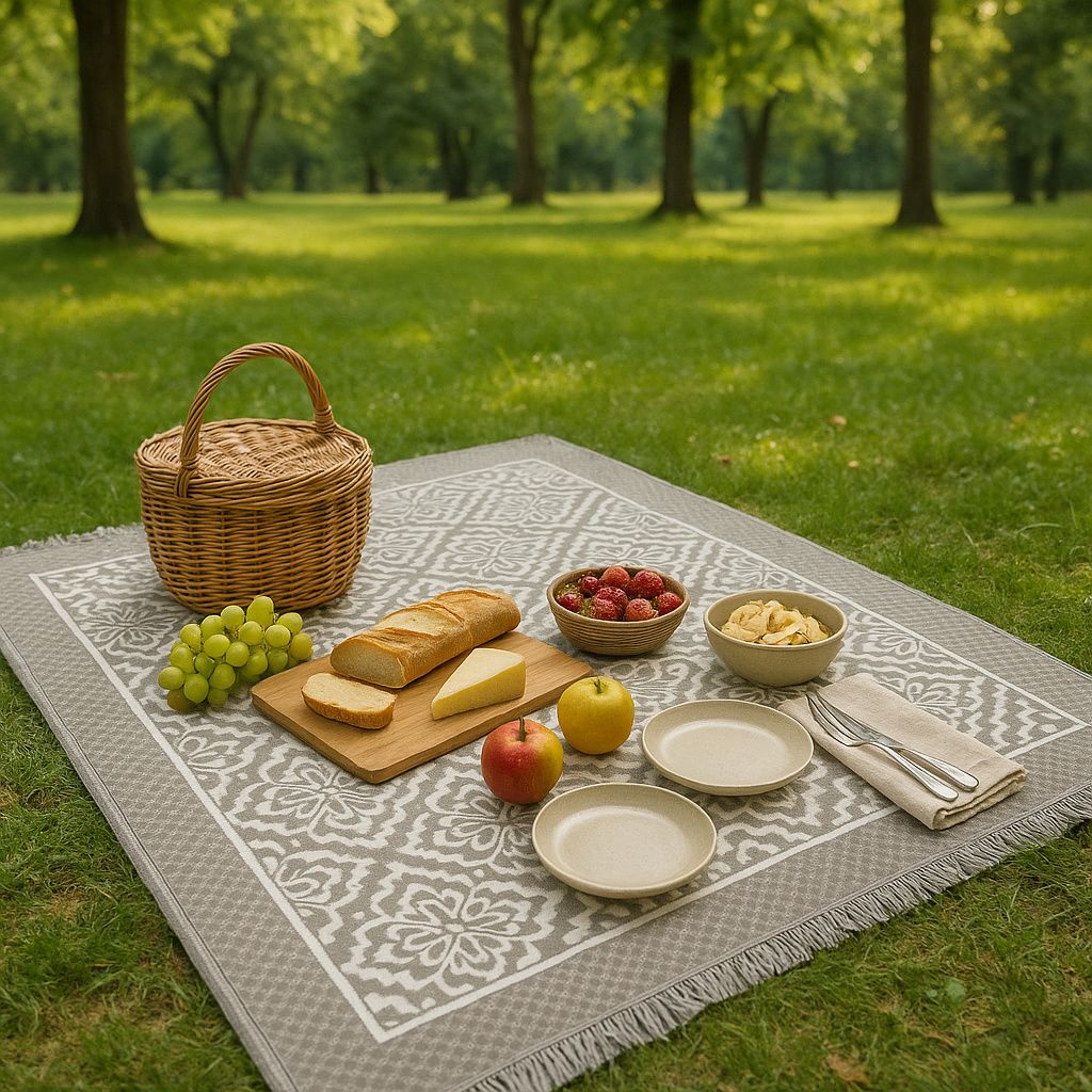 Jungengel In- & Outdoor Teppich Teppichläufer Sand / Beige Dantel Waschbar & Fußbodenheizungsgeeignet | 60x100 cm