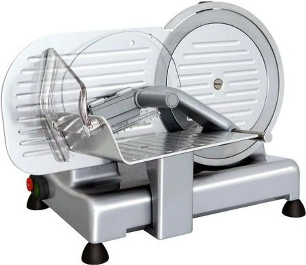 Trancheuse de cuisine électrique RGV Luxor 20 en aluminium argenté