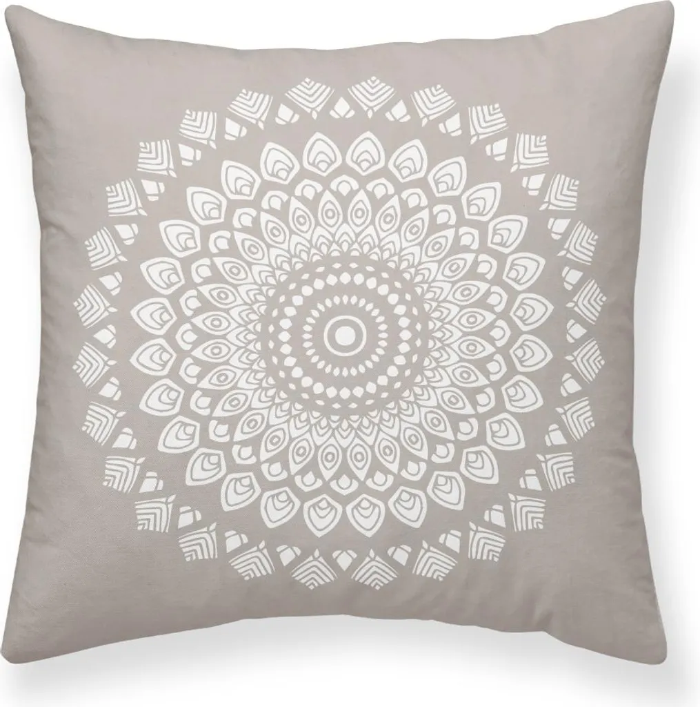 Coussin rectangulaire en coton beige SLOW LIFE 30x50 pour canapé lit