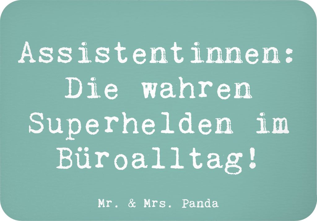 Mr. & Mrs. Panda magnet Spruch Assistentin Heldin - Meeresbrise - Geschenk, Teamplayer, Personalisiert, Kühlschrankmagnet, Berufsprodukte, Einziga...