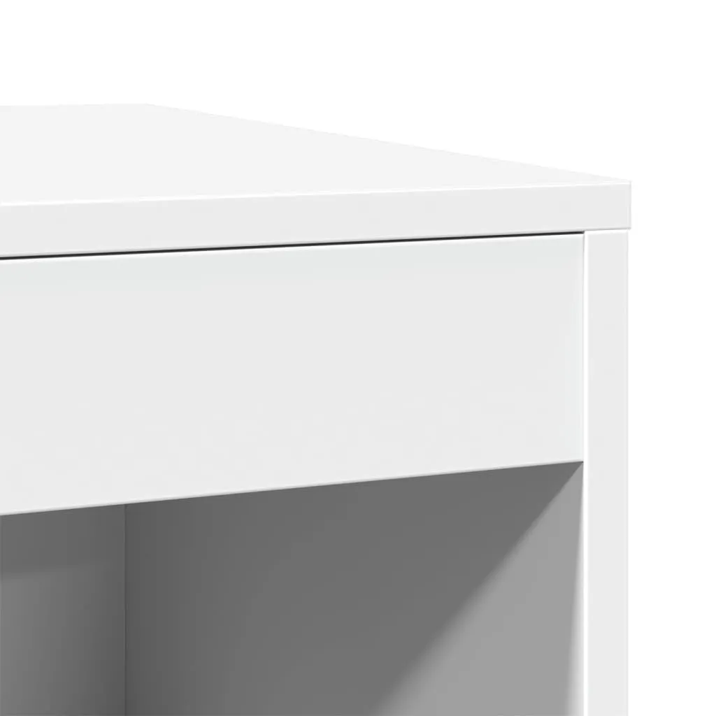 Cesta Portabiancheria Bianca Legno 47x59x42 cm - Design Moderno - 7