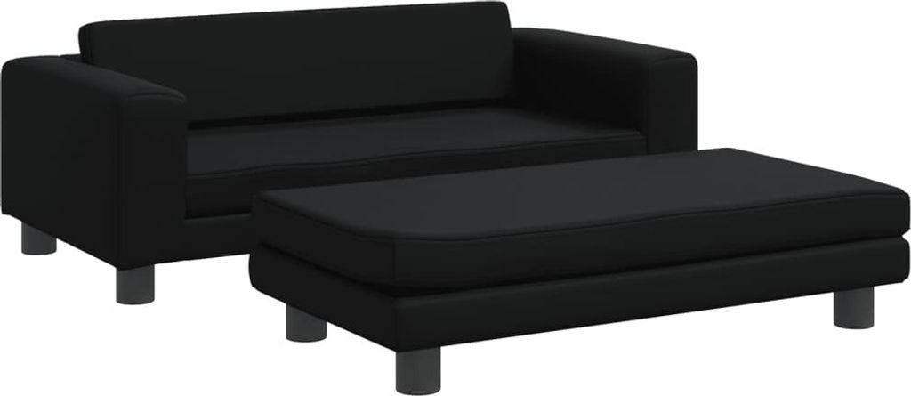 vidaXL Lit pour chien avec extension Noir 100x50x30 cm Image du produit 