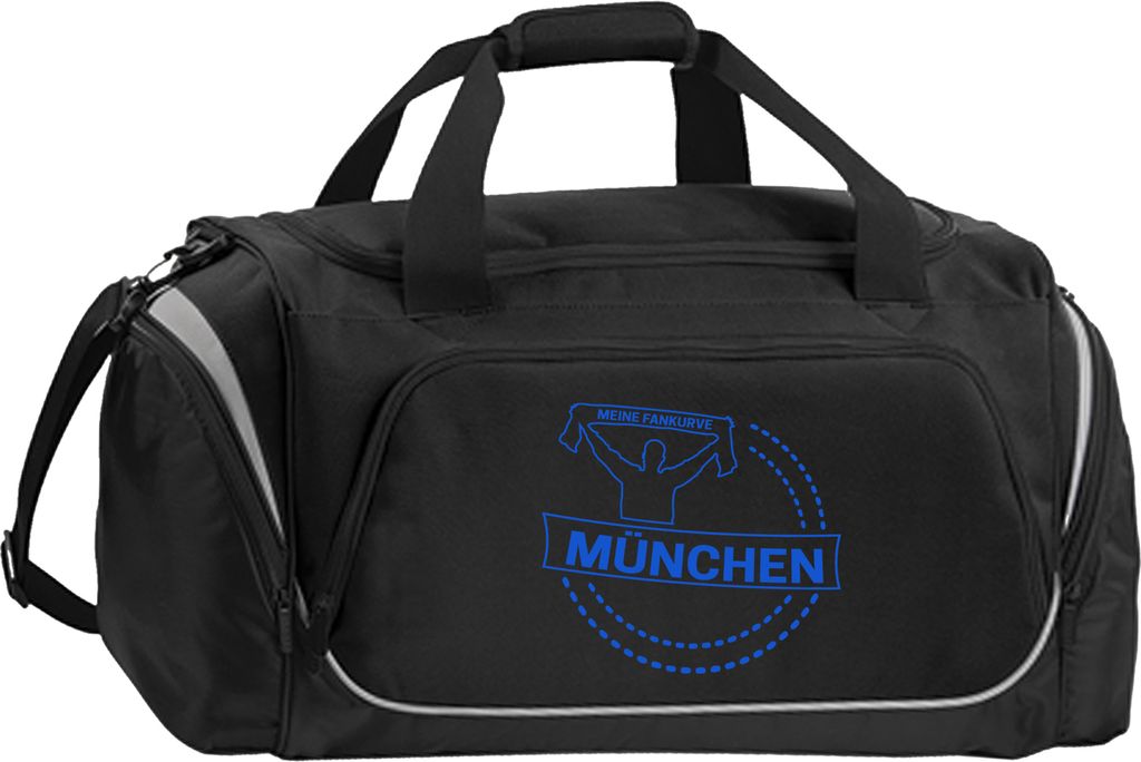 multifanshop Sporttasche - München blau - Meine Fankurve, schwarz, Größe one size