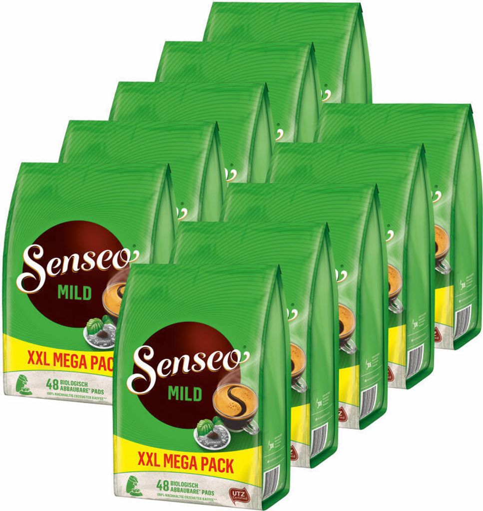 Senseo Kaffeepads Mild Roast, Feiner und Samtweicher Geschmack, Kaffee Pads für Kaffepadmaschinen, 480 Pads