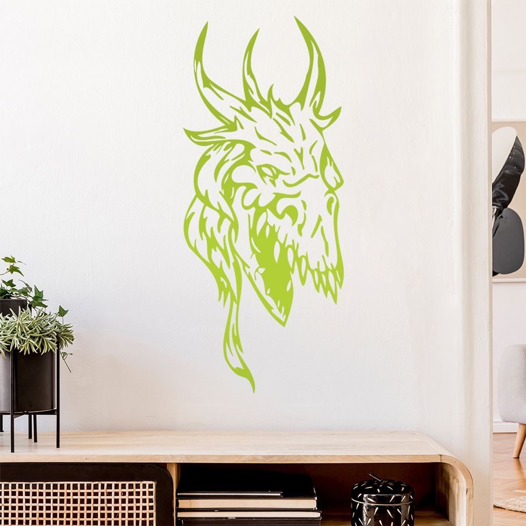 Uralt Drache Wandtattoo in 6 Größen - Wandaufkleber Wall Sticker - Dekoration, Küche, Wohnzimmer, Schlafzimmer, Badezimmer