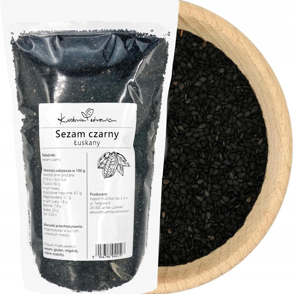 Schwarzer Sesam 500 g - aromatisch, geröstet geeignet - für Produktbild 