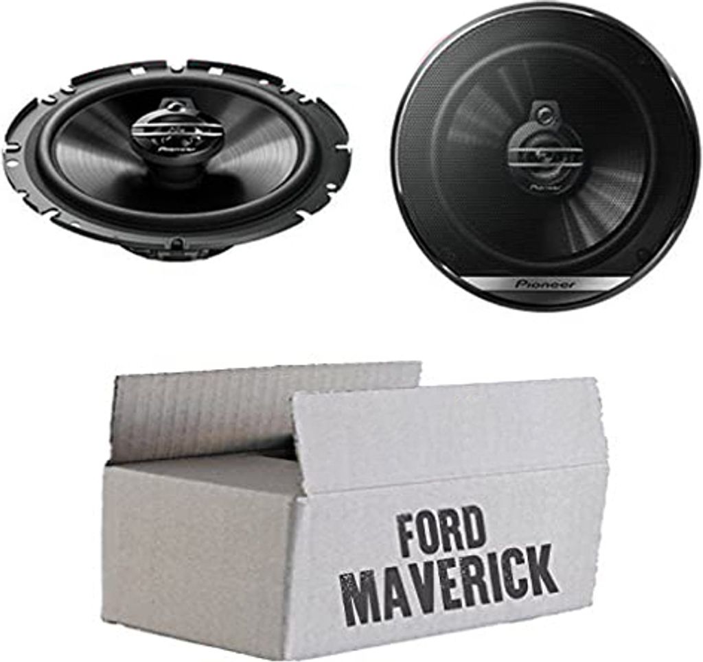 Lautsprecher Boxen Pioneer TS-G1730F - 16,5cm 3-Wege Koax Paar PKW 300WATT Koaxiallautsprecher Auto Einbausatz - Einbauset passend für Ford Maveri...