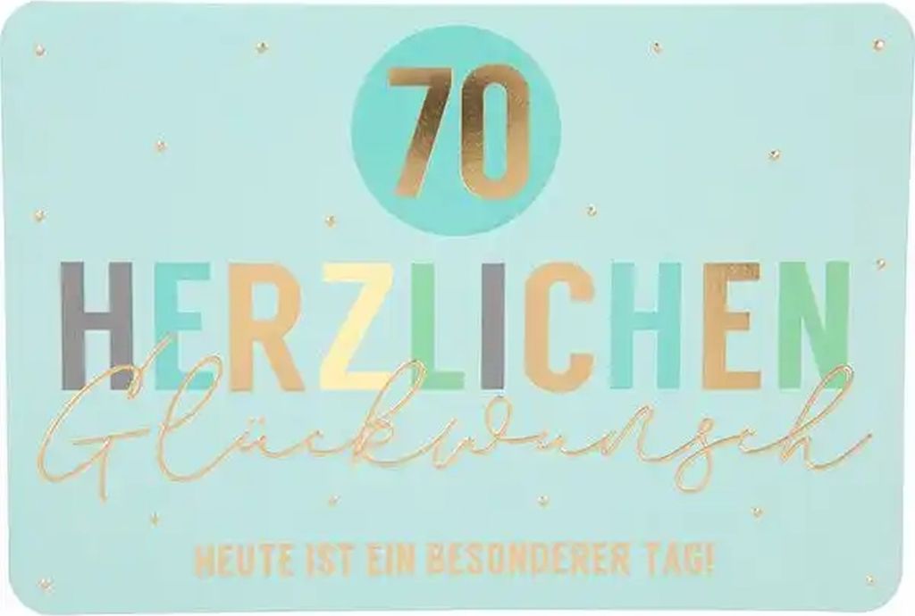 Depesche Klappkarten Kunterbunt : 70 Herzlichen Glückwunsch Heute ist... Klappkarten Kunterbunt Sortierung: 70 Herzlichen Glückwunsch Heute ist...
