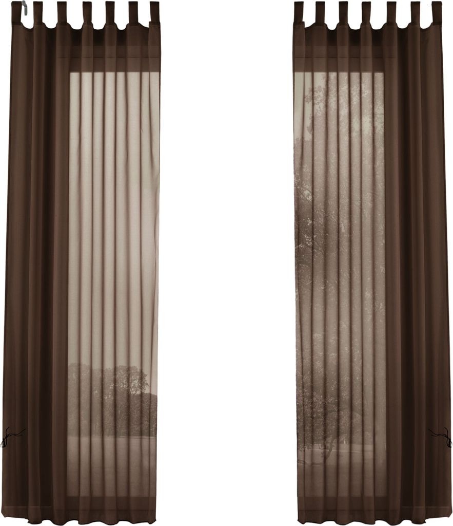 2er-Pack Gardinen Transparent Vorhang Set Wohnzimmer Voile Produktbild 