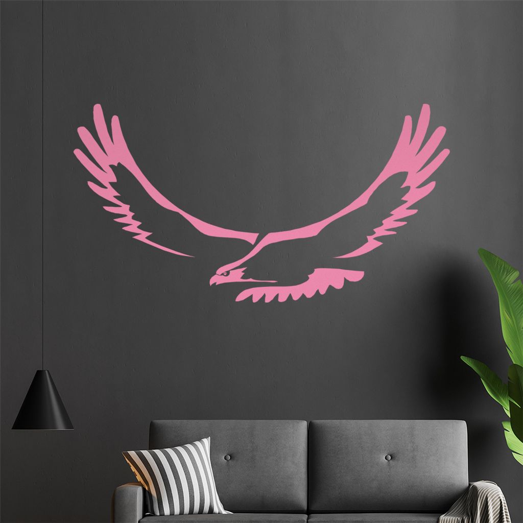 Adler Wandtattoo in 6 Größen - Wandaufkleber Wall Sticker - Dekoration, Küche, Wohnzimmer, Schlafzimmer, Badezimmer