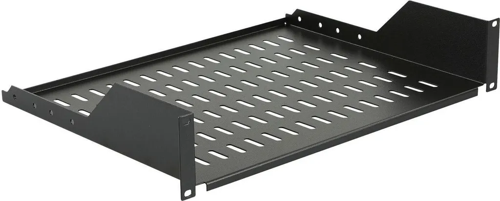 Étagère de Rackage 2U 19" avec Profondeur 350mm en Acier Noir Lanview