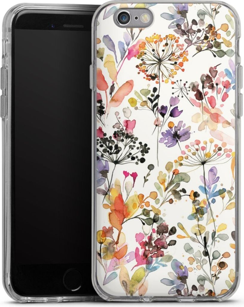 DeinDesign Handyhülle für Apple iPhone 6s Silikon Hülle Case Smartphone Schutzhülle Blume Muster Pastell