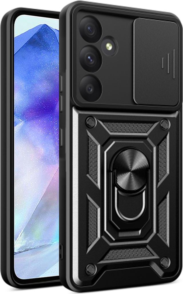 Techsuit Camshield Back Cover Hülle für Samsung Galaxy A55 - Schwarz