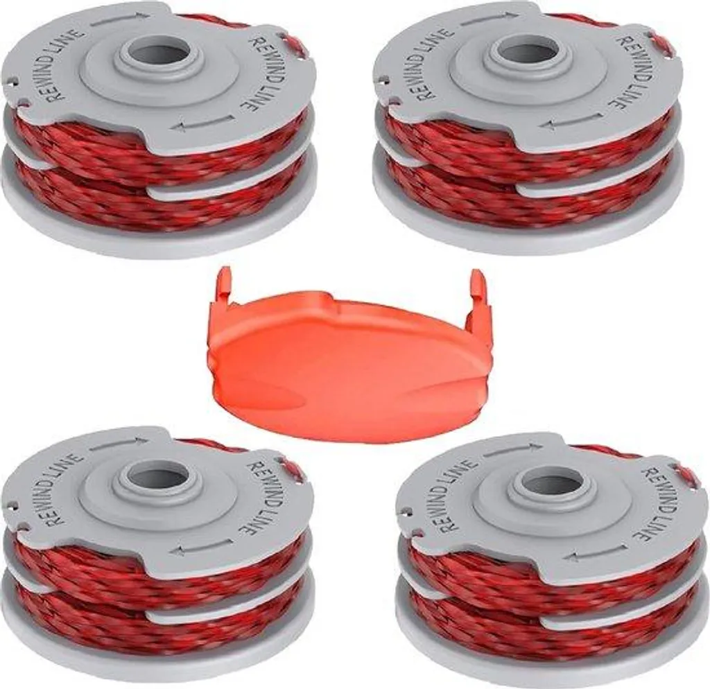 Lot de 4 Bobines Fil Flymo Fly021 pour Contour XT 500E Double Brin