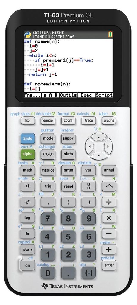 Texas Instruments TI-83 PREMIUM PYTHON Calculator Productafbeelding 