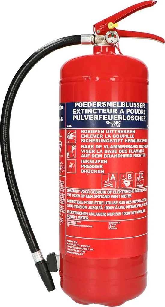 Alecto BP-6 Estintore Professionale 6kg Polvere ABC - Offerta Online