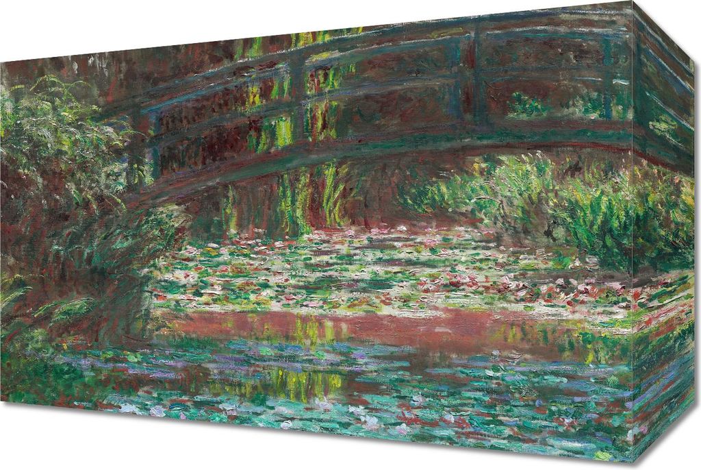 Bild 30x20cm Seerosen-Teich, Monet Vintage für das Wohnzimmer