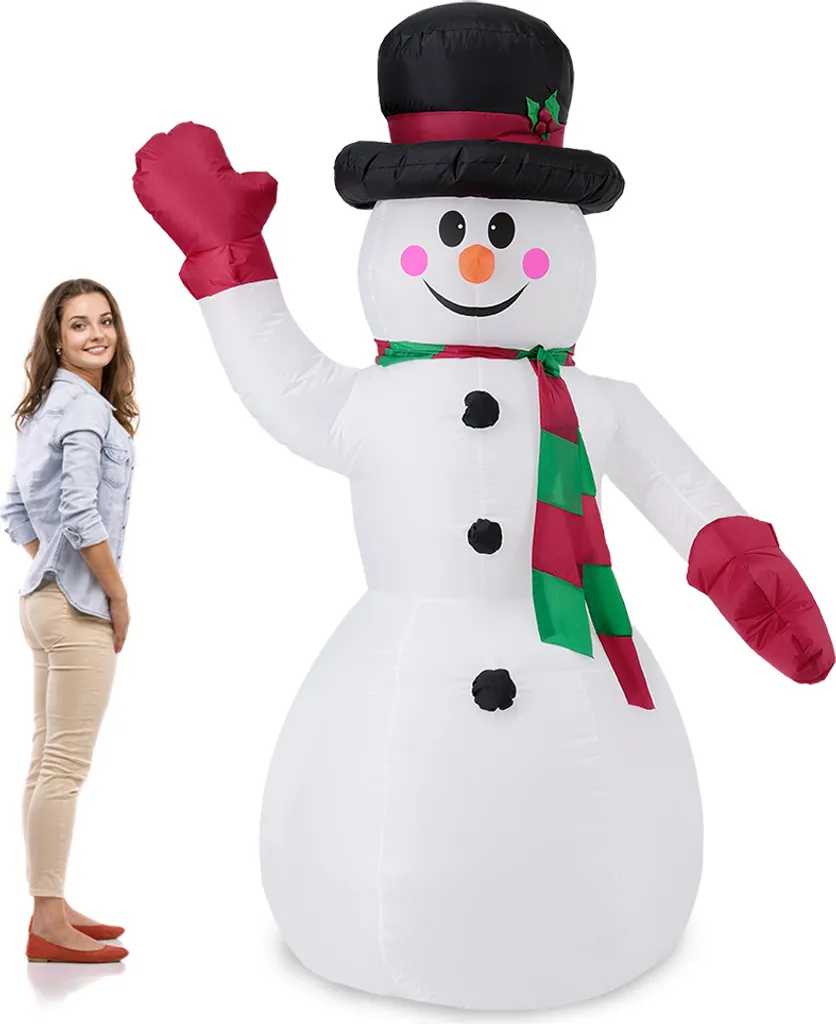 Bonhomme de Neige Gonflable 2,4m Étanche Décoration Noël Durable