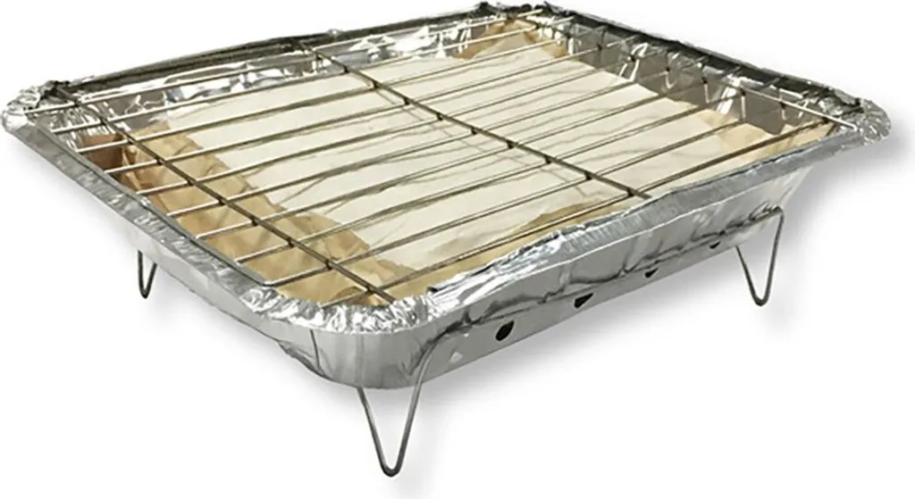 Gril instantané Algon 800g argent : idéal pour camping et pique-nique