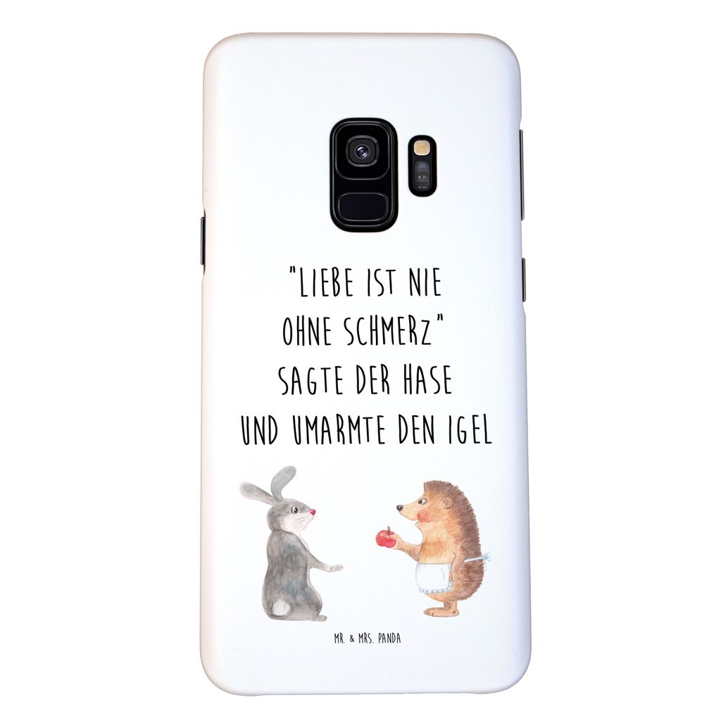Mr. & Mrs. Panda Samsung Galaxy S9 Handyhülle Hase Igel - Weiß - Geschenk, Hülle, Lustige Sprüche, Trennungsschmerz, Trösten, Cover, Herzschme...
