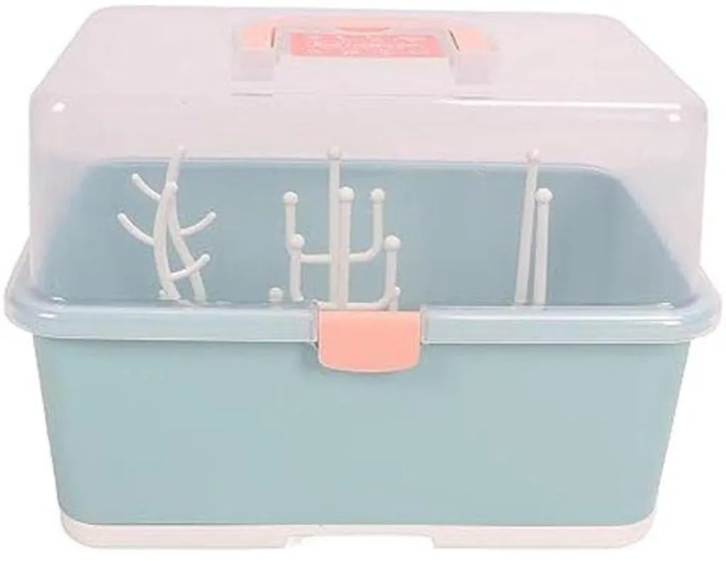 Séchoir Bébé 29x23 cm Vert Olive : Fini l'Humidité sur les Biberons !